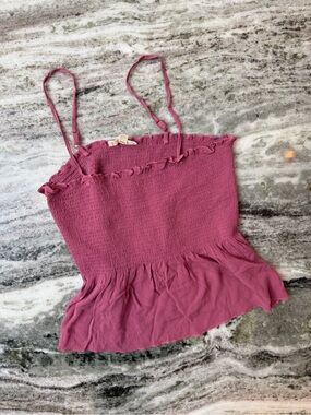 Pacsun LA Hearts Pink Ruffle Smocked Tank Top
Large